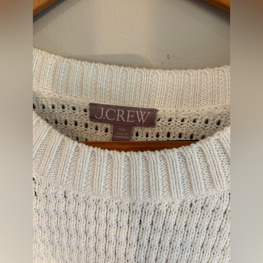 J. Crew White and Blue Striped Sweater - Picture 4 of 7